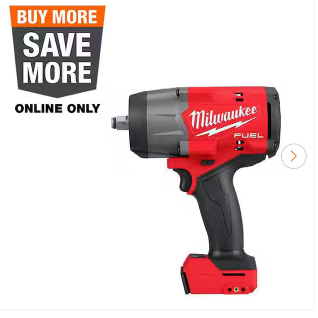 Milwaukee M18 FUEL 18V Lithium-Ion Brushless Cordless 1/2 in. Impact Wrench with Friction Ring (Tool-Only) 2967-20