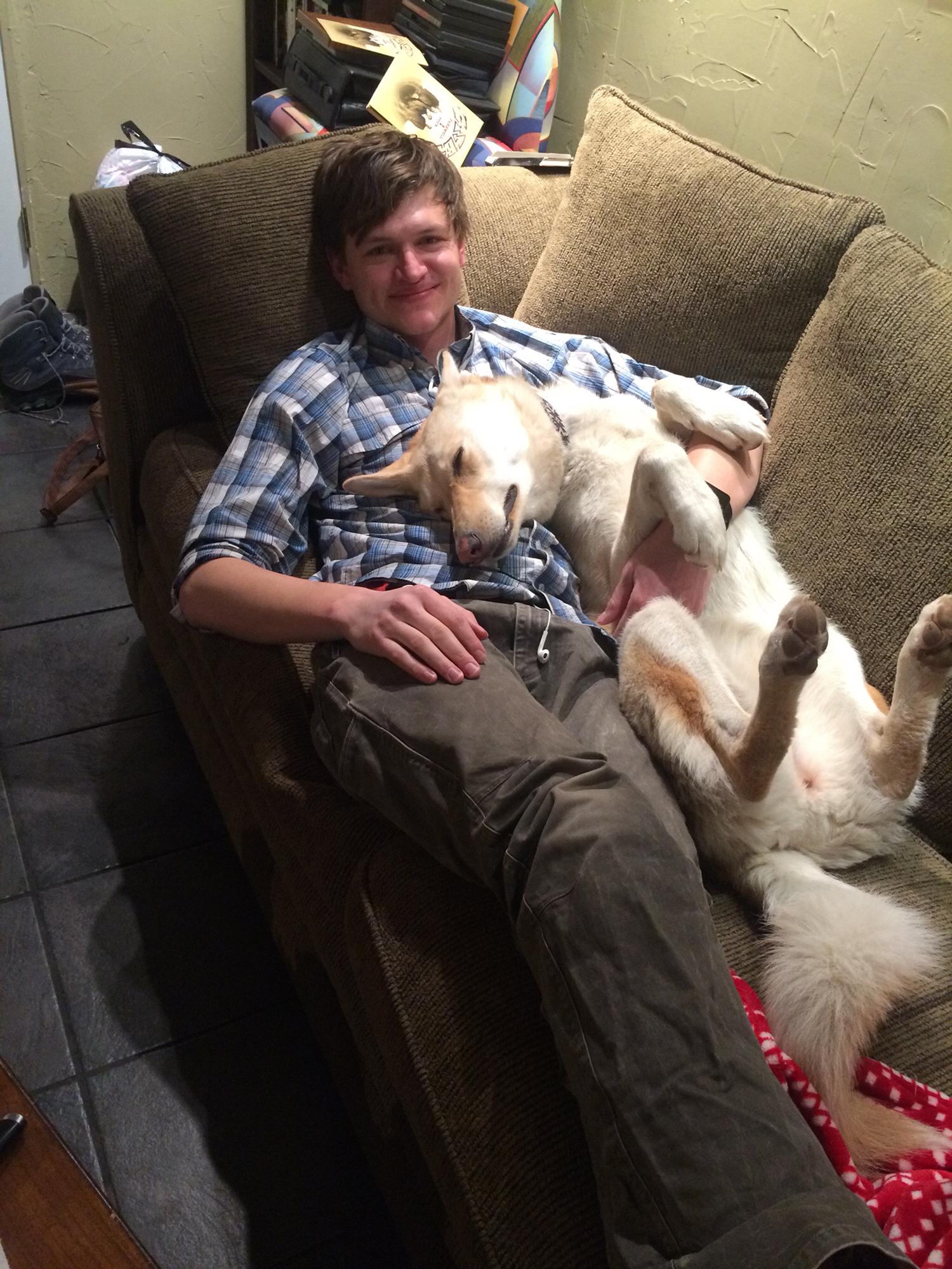 And Jupiter cuddles with dad too!