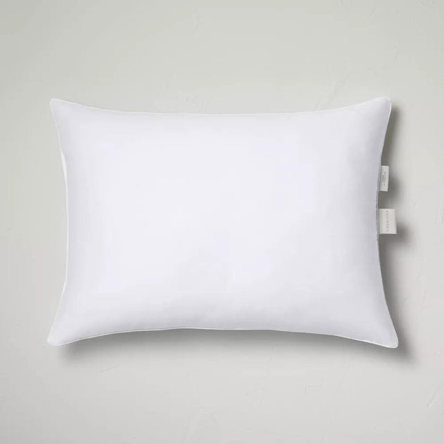 Casalunas Washable Medium Down Alternative Pillow, Cotton Cover (King)