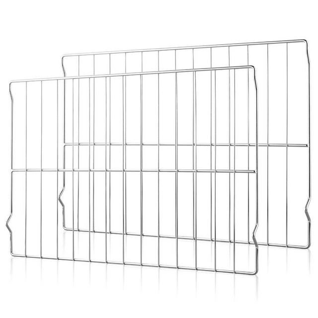[Upgraded] 2Pcs Range Oven Racks W10256908 for Whirlpool/Jenn-Air Range, Replaces W10138079, 3195710, W10179196, 24" x 15.75" Size, Not Universal