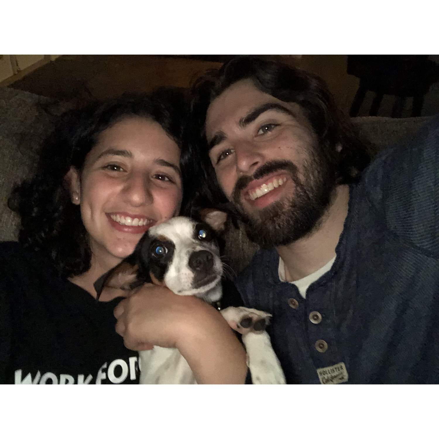 Another couch date, but this time we had a new guest join our movie marathon—definitely made things more interesting!🛋️🎥🐾