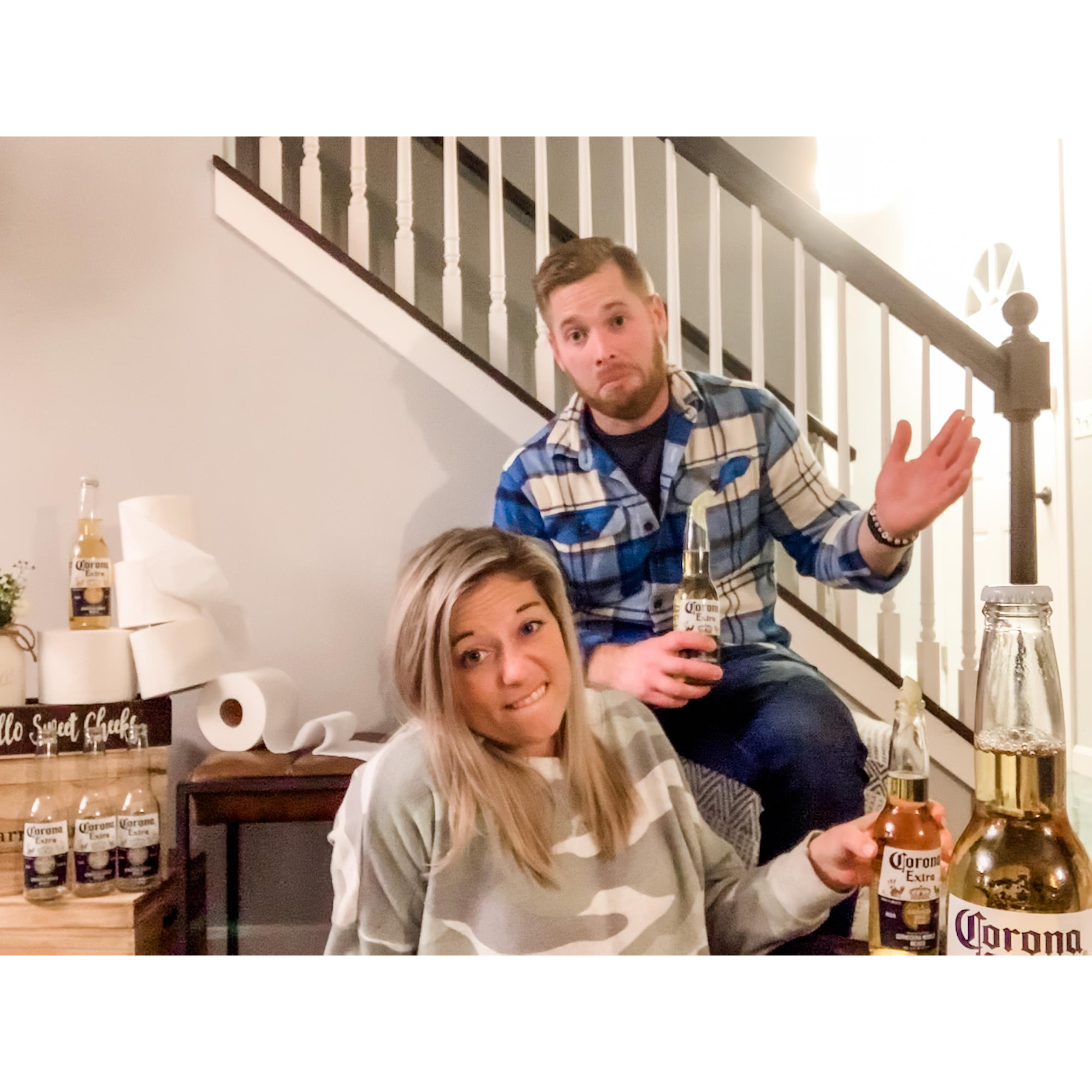 When the Covid-19 pandemic forced us to postpone our wedding. When life gives you limes, have a Corona!