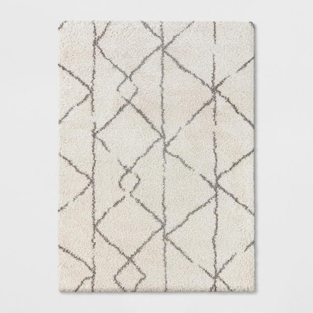 5'X7' Geometric Design Woven Area Rugs Cream - Project 62™
