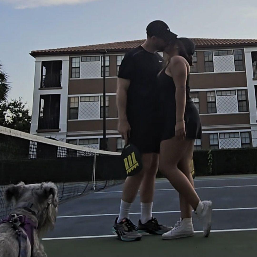 Pickleball and our barking fan