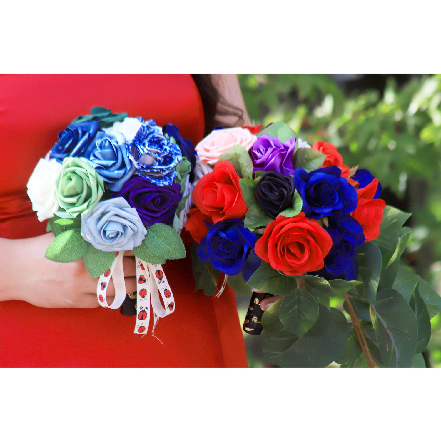 Jeannie's and Giordan's bouquets