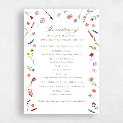 White Wedding Program - Lino