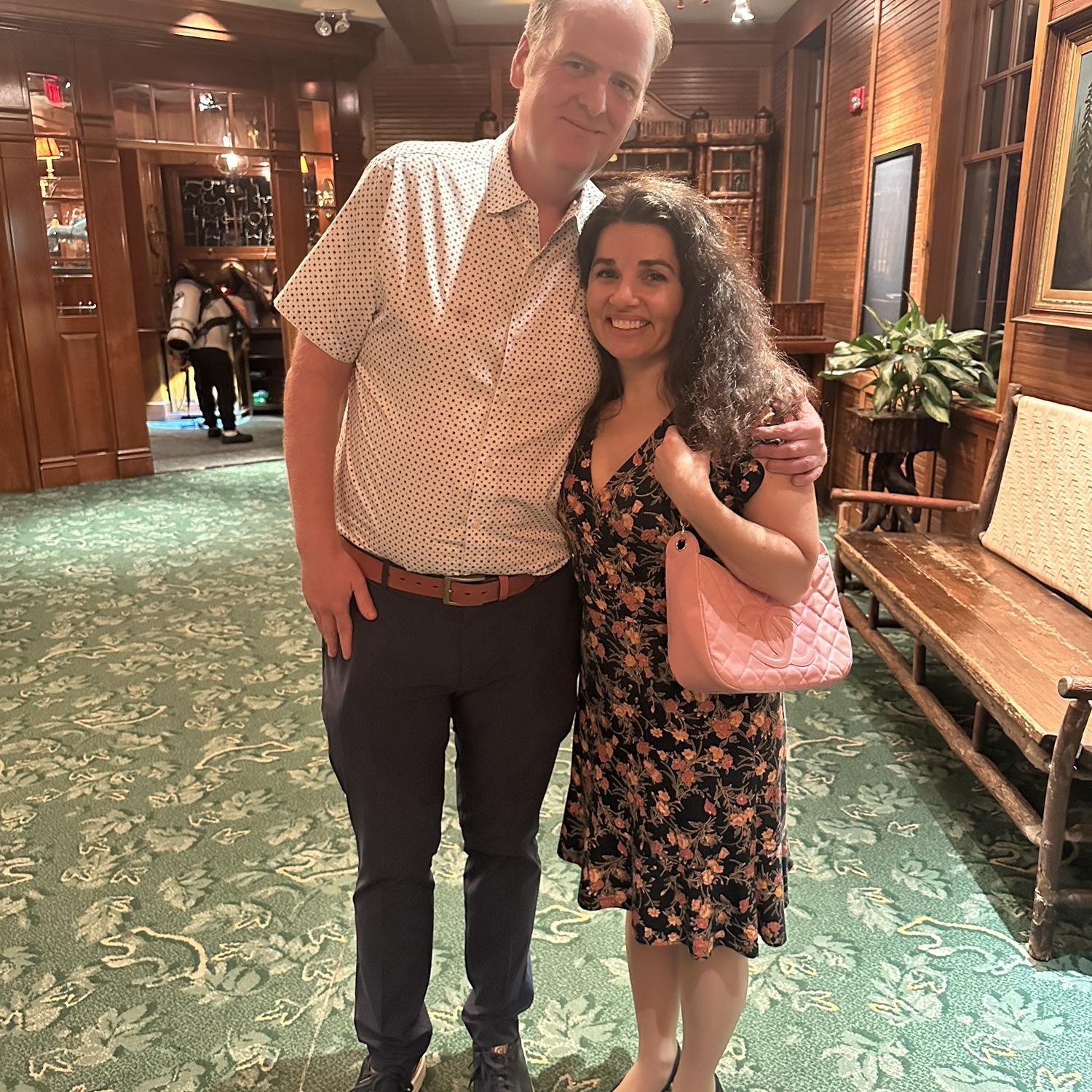 At the end of our first date! I knew this was a special moment, made sure to ask a server to take our picture.
