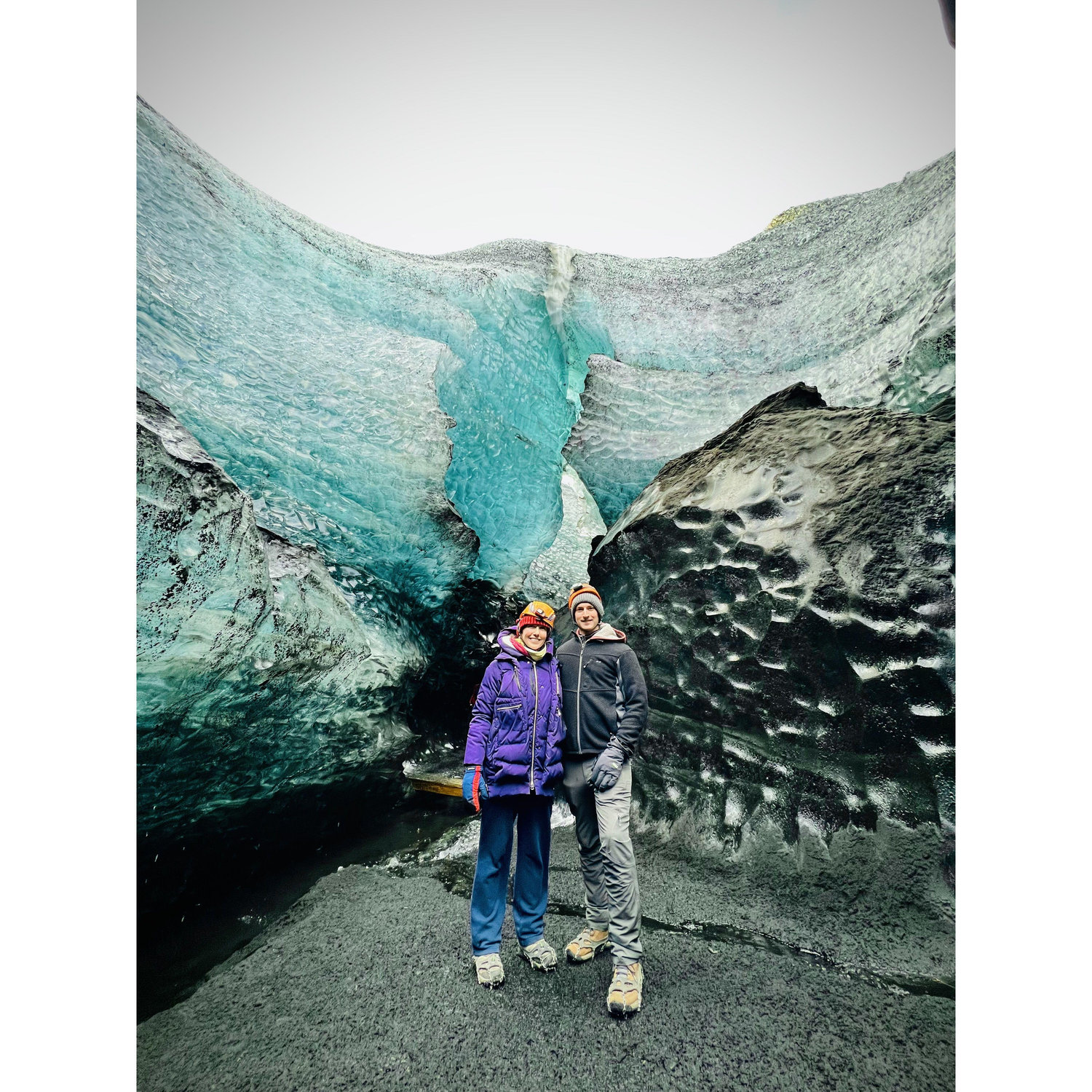 Exploring an ice cave in Iceland
