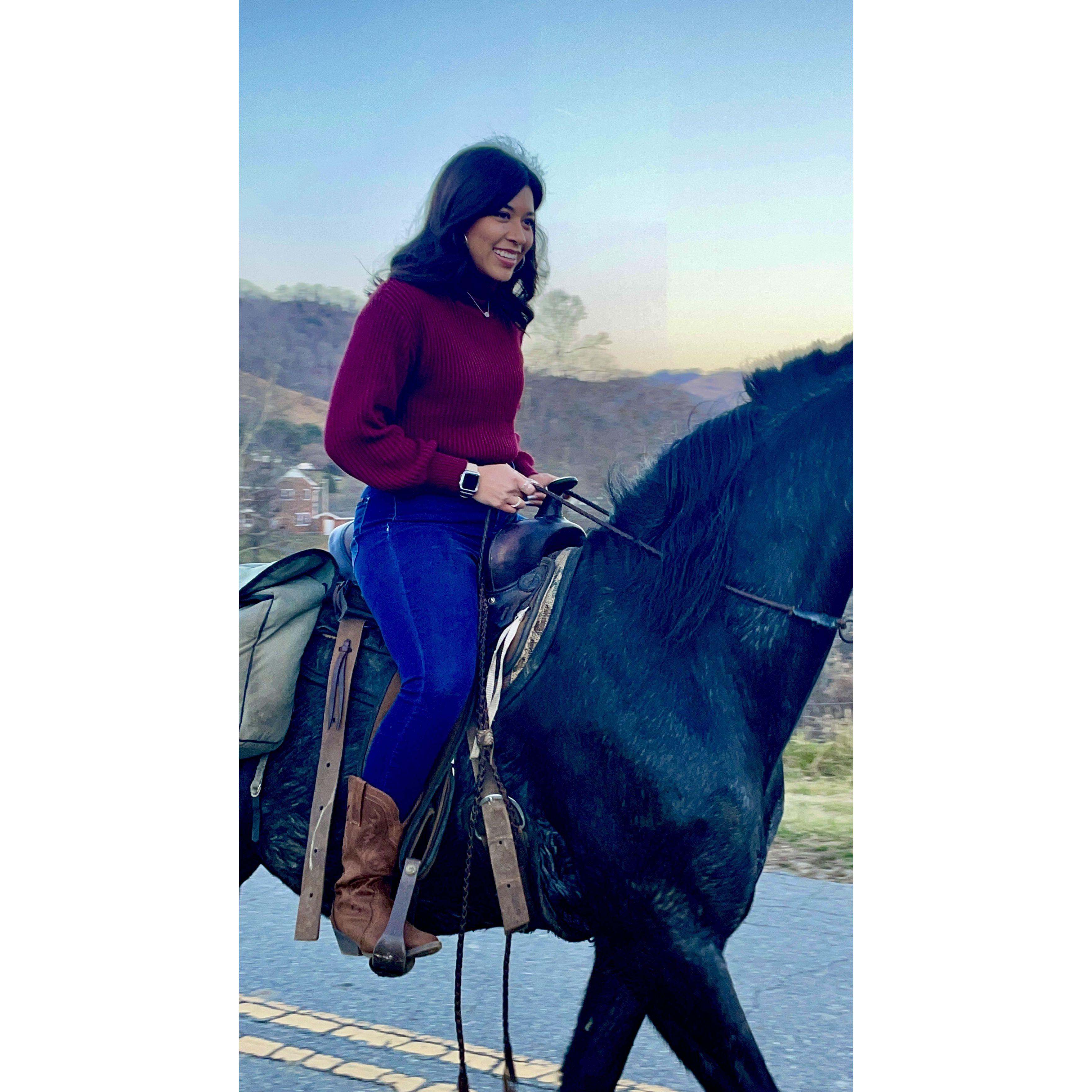 First time riding a horse