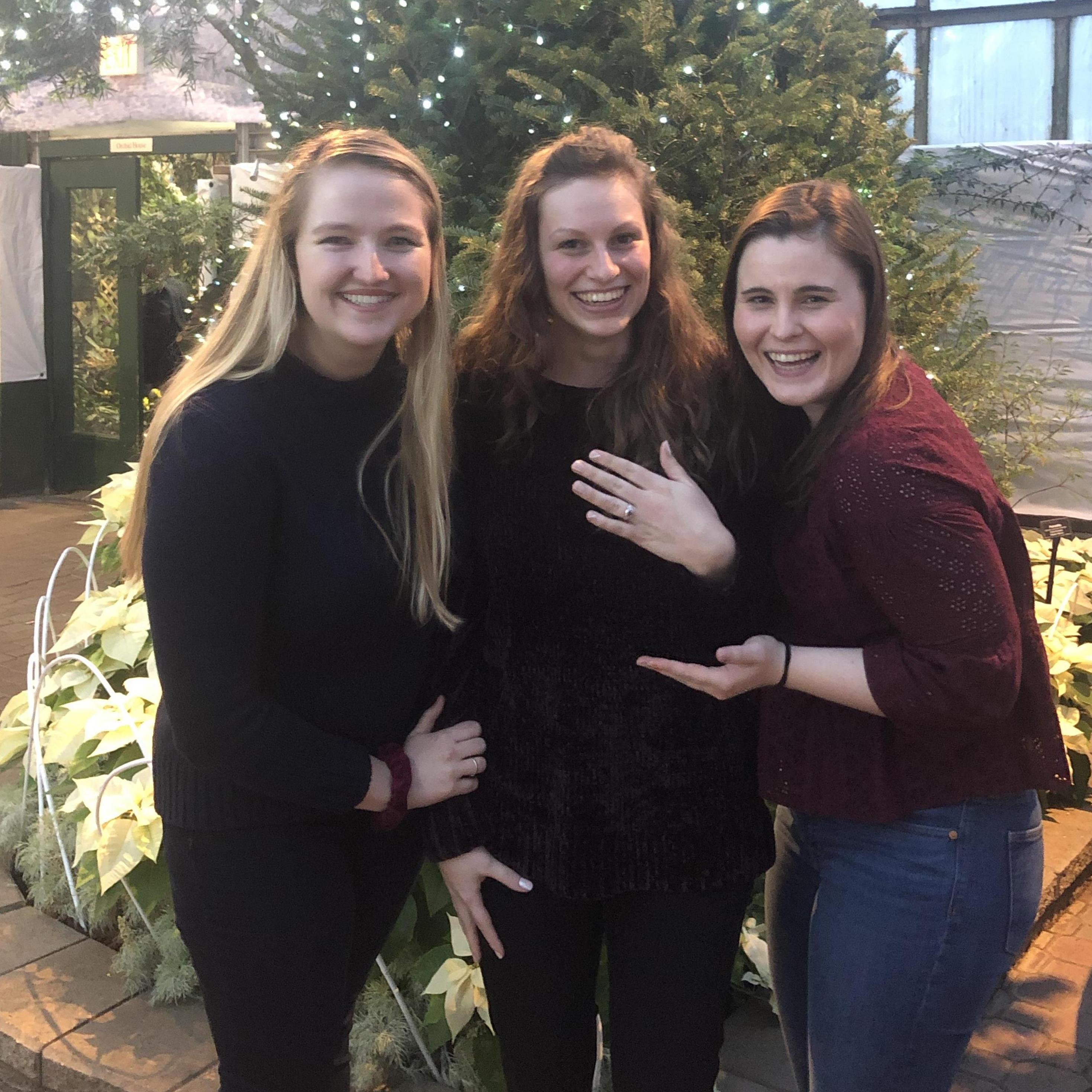 Margaret, Elizabeth, Katlyn: Libbi is very fortunate to have friends who genuinely are happy for her happiness.