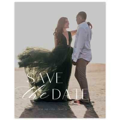 Beige Modern Wedding Digital Save the Date - Zion Photo