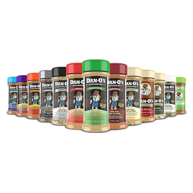 Dan-O's Seasoning 13 Small Bottle Combo - Original, Spicy, Chipotle, Crunchy, Cheesoning, Preem-O, SEA-soning, Tac-O, Jalapeño Cheesoning, Cajun, Italian-O, Red Pepper Cheesoning, and Chili Lime.