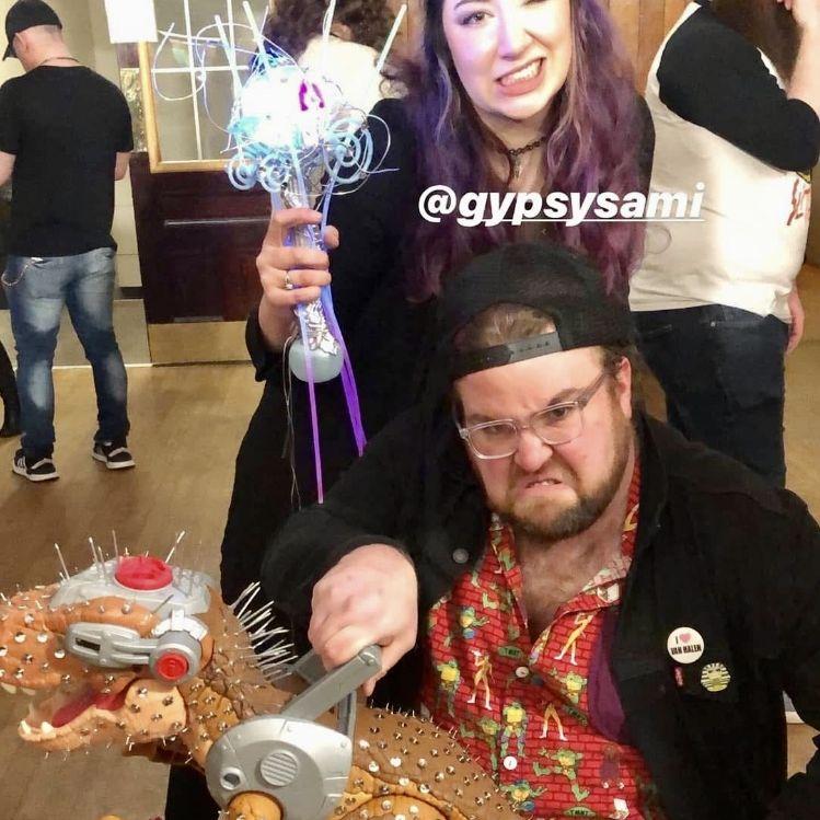 Posing with our prize winning son, Dirtbike Tompkins who was banned from competitions