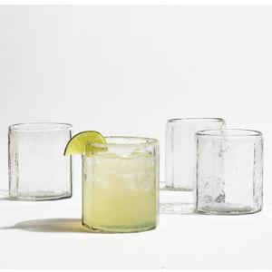 Hammered Café Double Old Fashioned Glasses - Set of 4