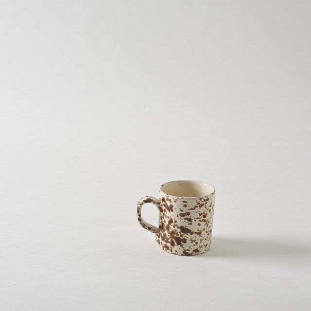 Brown on Cream Splatterware Mug