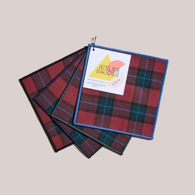 Jubilee Plaid Cocktail Napkin, Set of 4