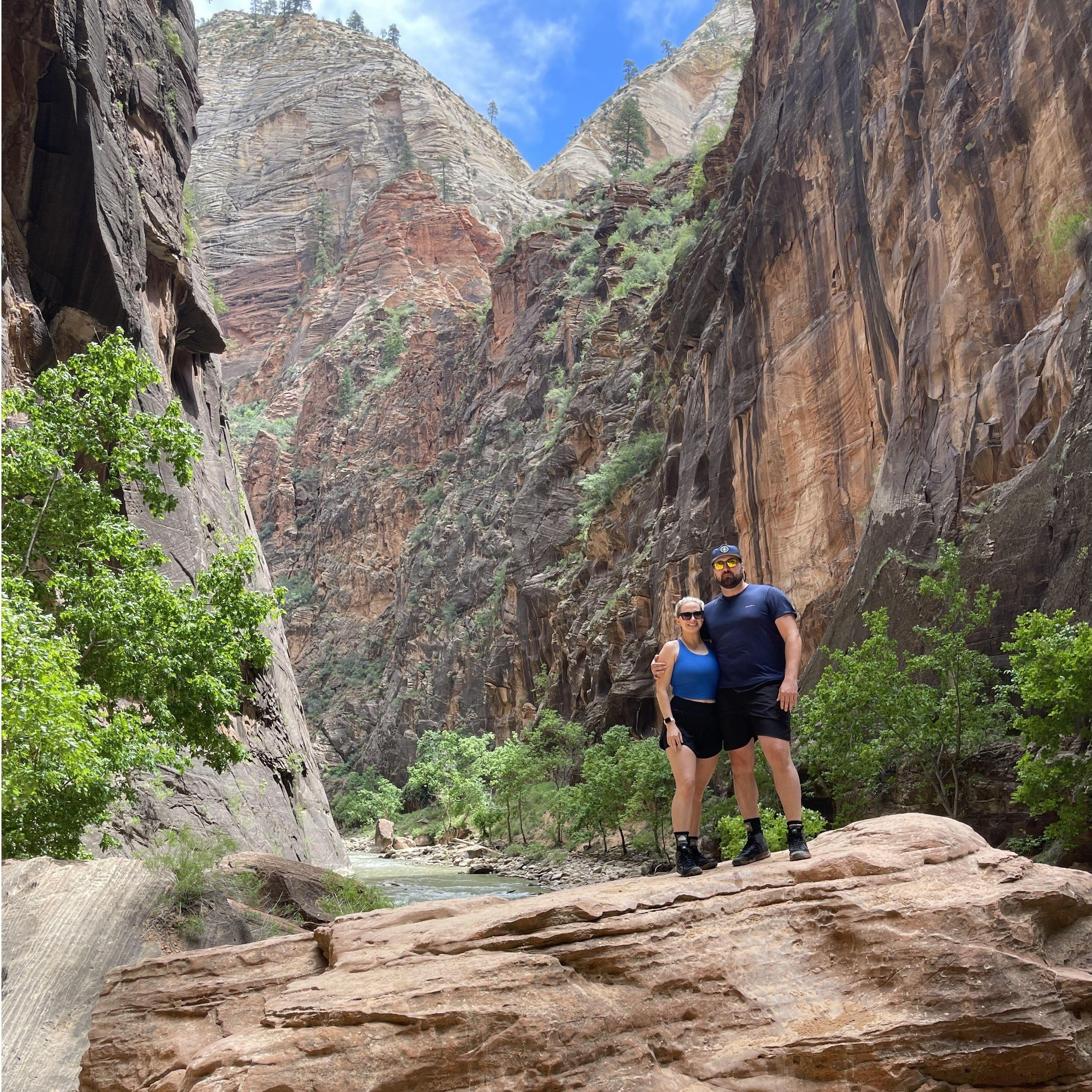 Hiking the Narrows in Zion