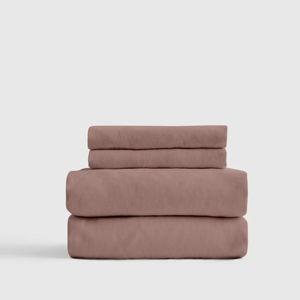 Organic Brushed Cotton Sheet Set in Fig