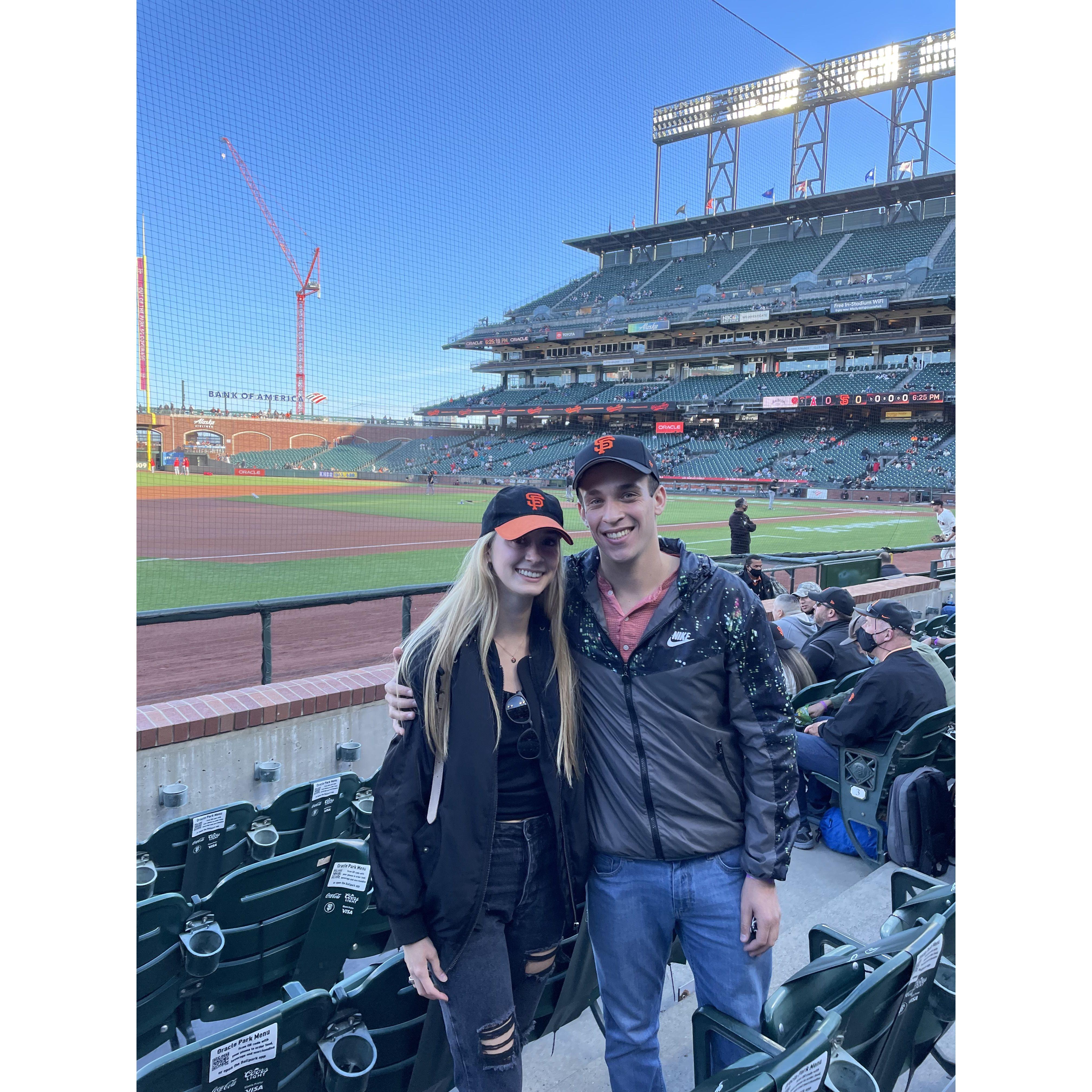 First Giants game together
