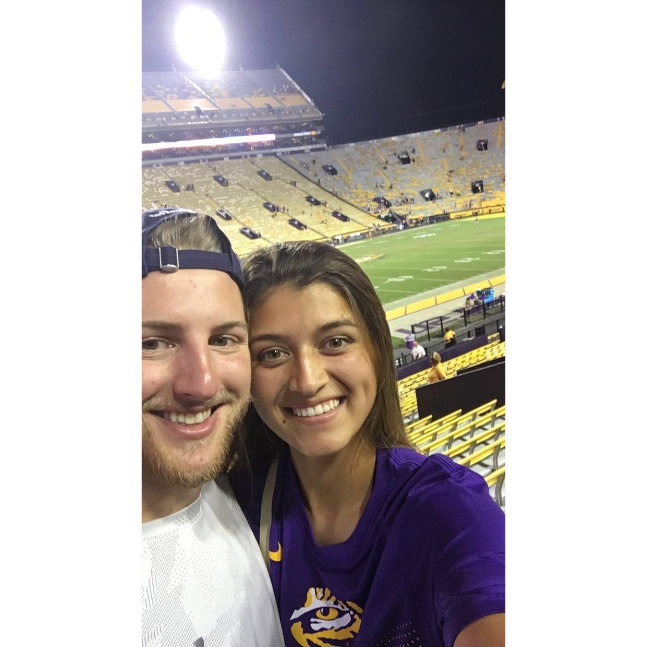 60 minutes of football later... Tigers lost. So not really sure why we're smiling.