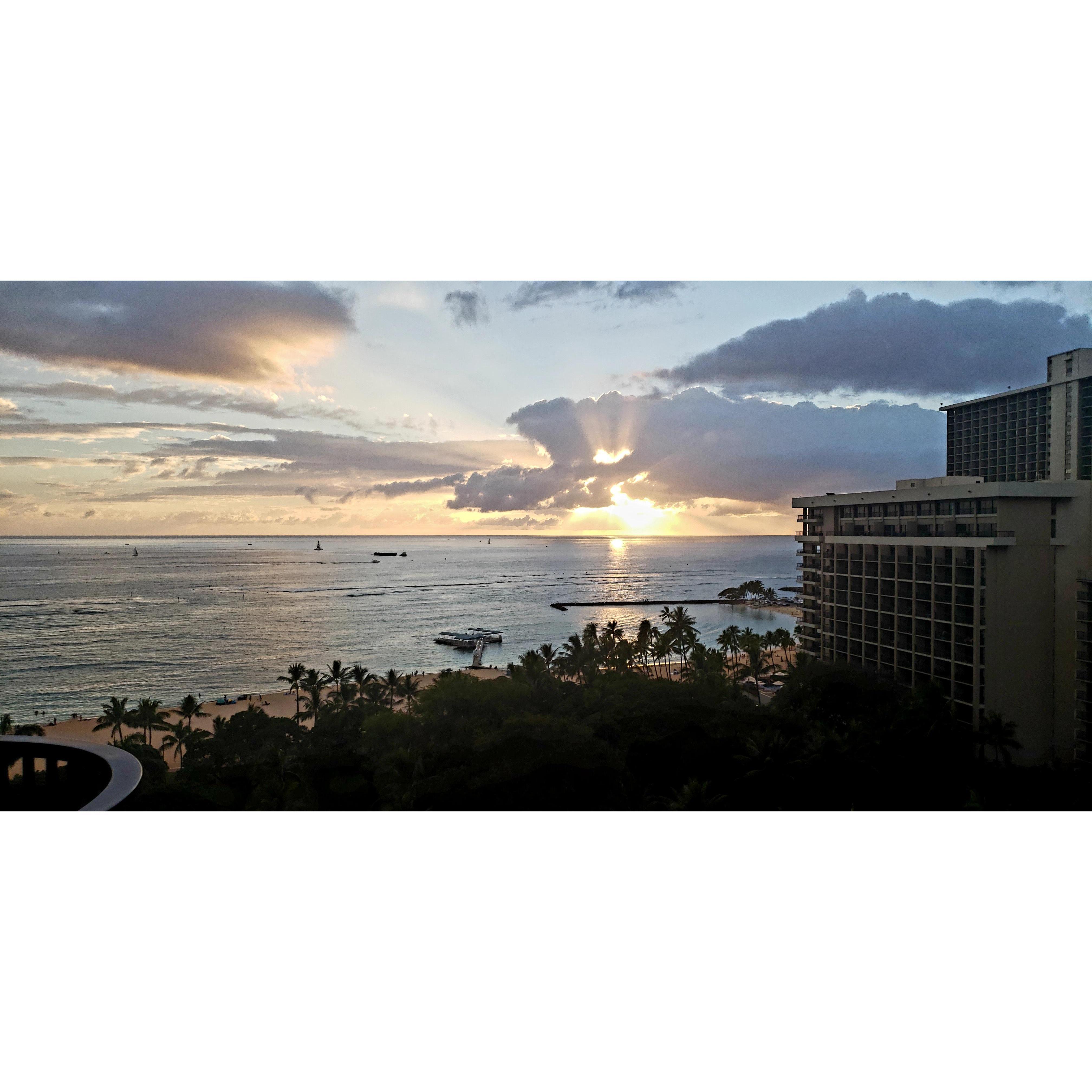 The view from our hotel in Hawaii