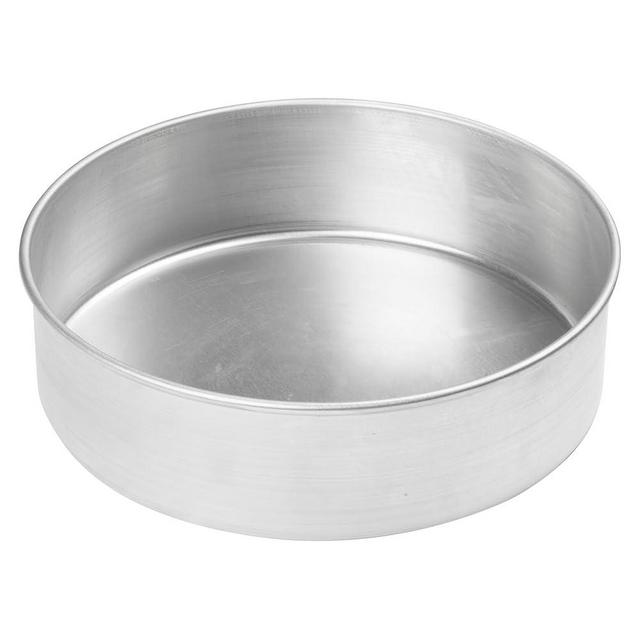 Winco Heavy-Duty Round Aluminum Layer Cake Pan, 10" x 3"