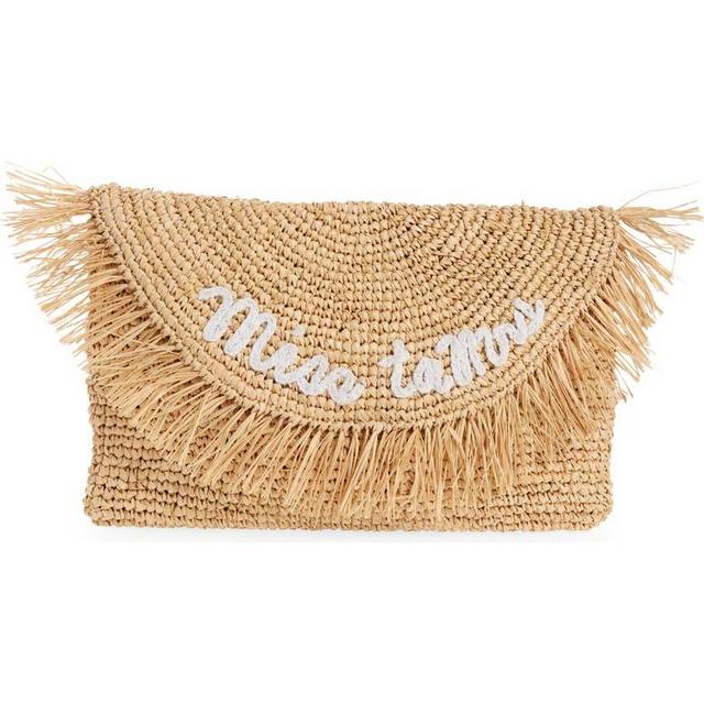 Miss to Mrs. Oversize Straw Clutch