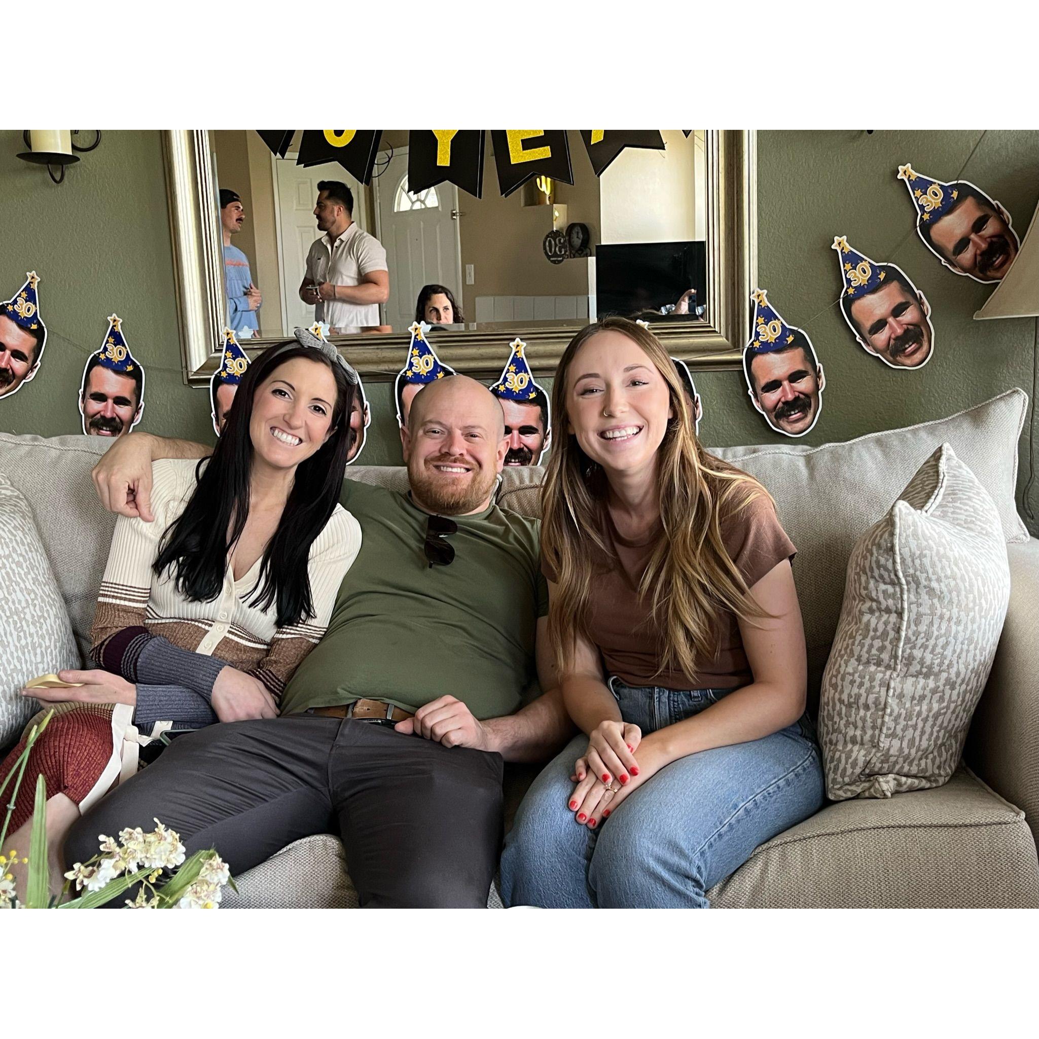 Nick's 30th celebration with Emily (bridesmaid)!