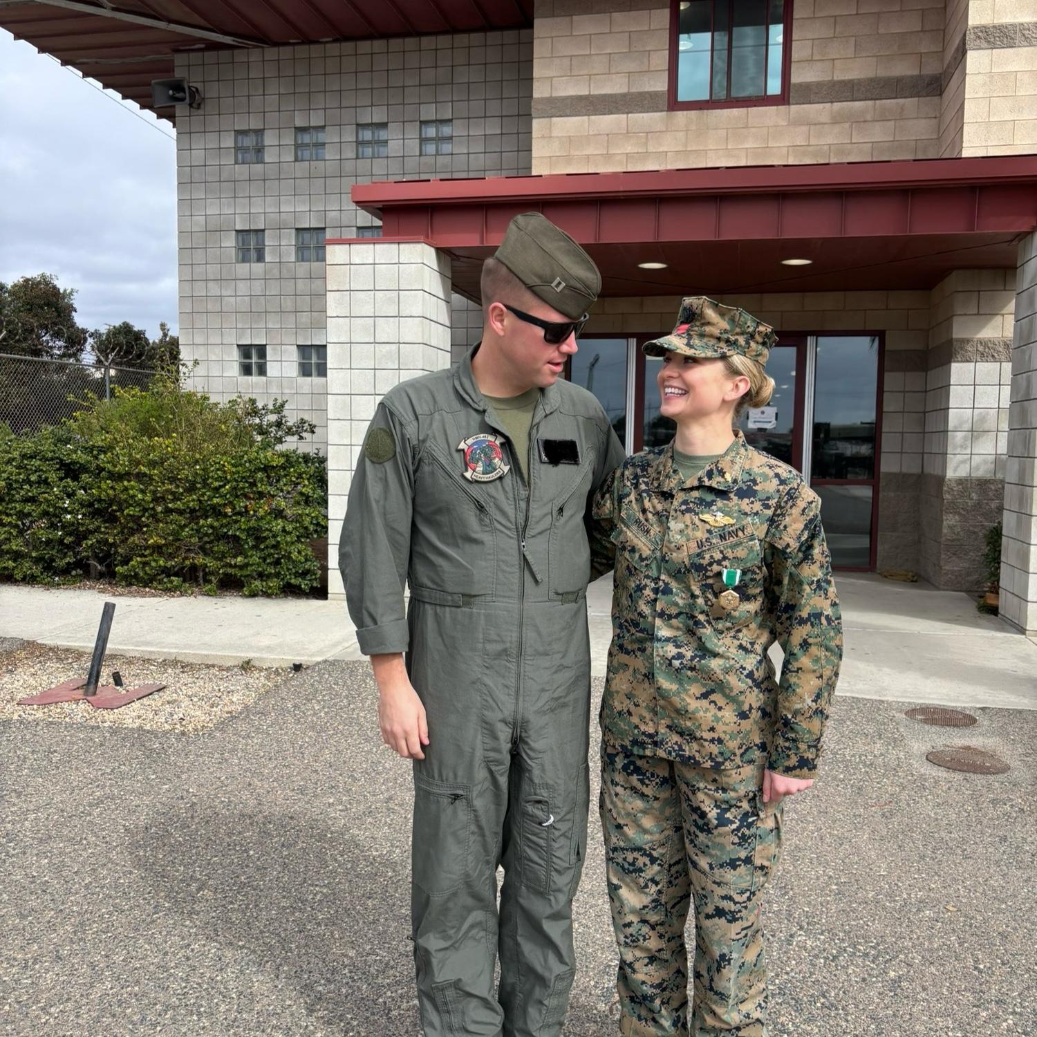 Karleigh's last day in a Marine Corp Uniform