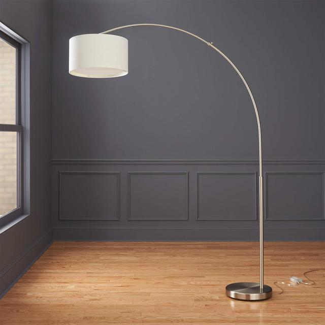 CB2 Big Dipper Arc Brushed-Nickel Floor Lamp