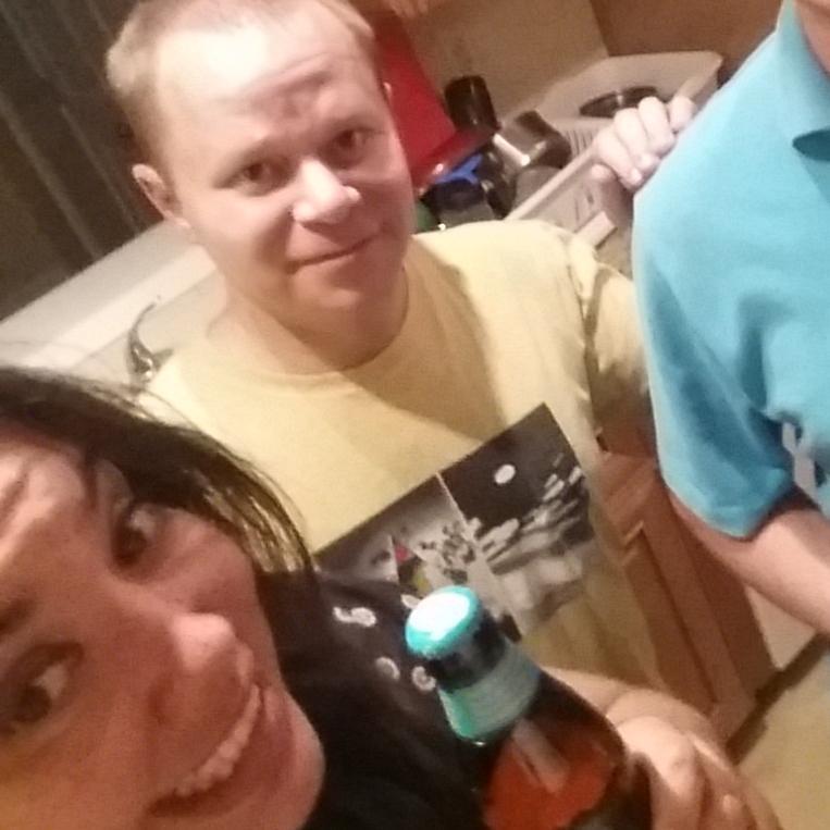 Our 1st Photo Together - Taken at a college party where we kicked butt at beer pong! 06/06/2015
