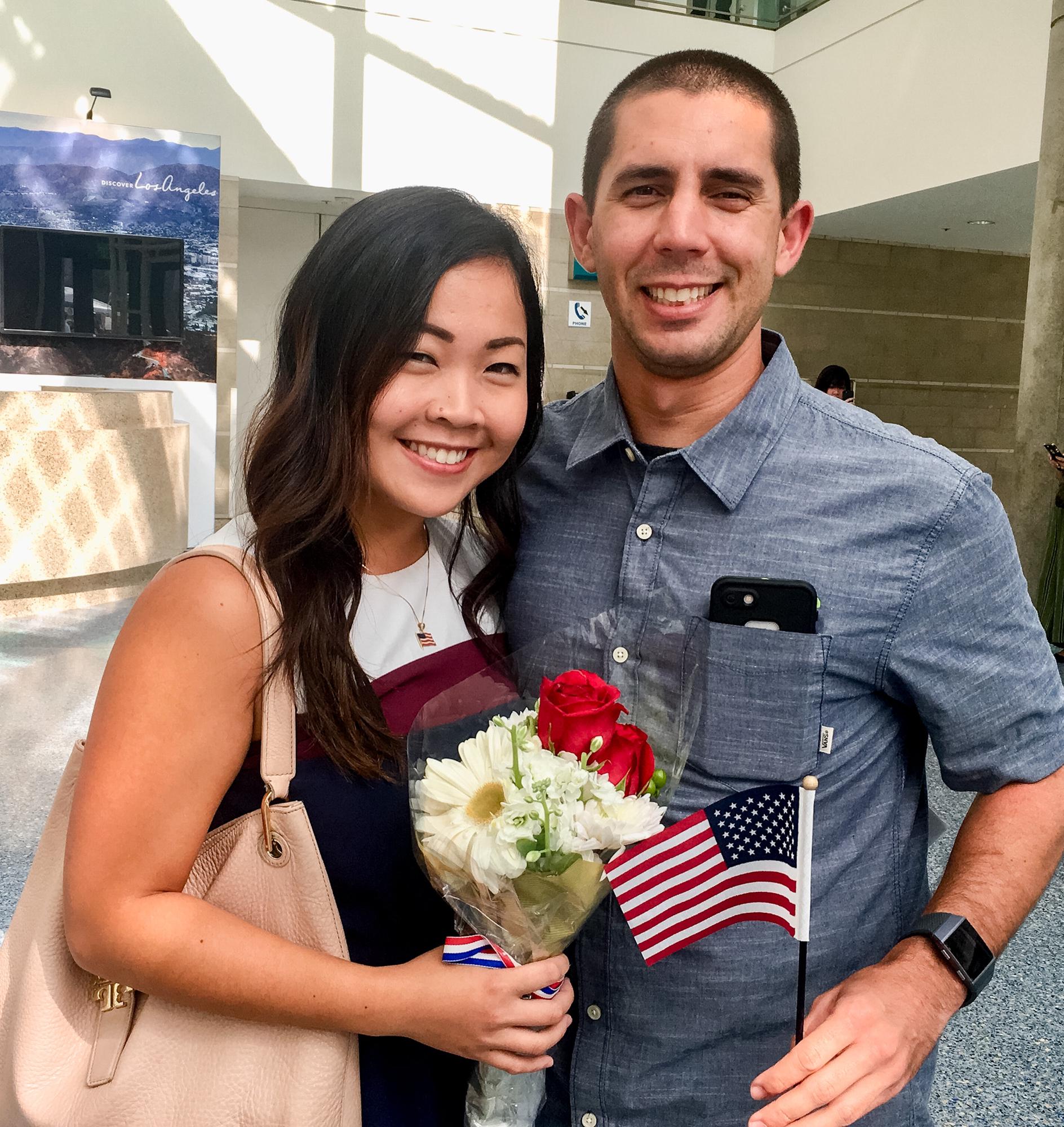 The day I got sworn in to become an American.