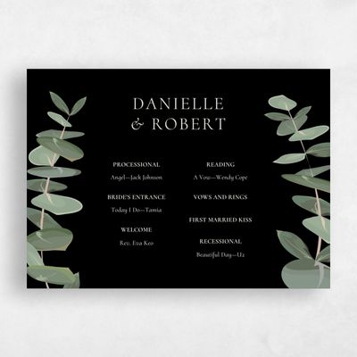 Black Wedding Program - Bransford
