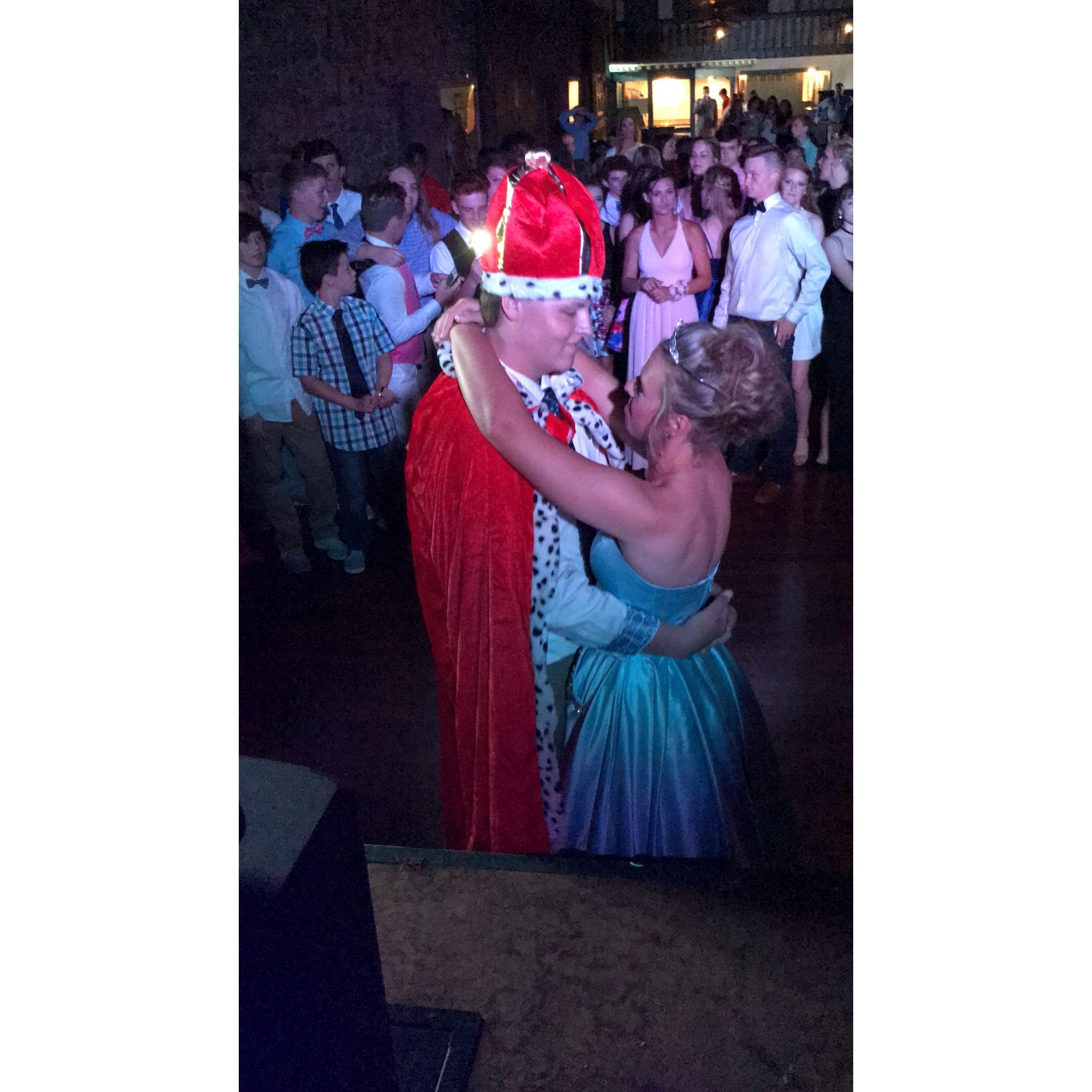 This was taken right after we won 8th grade king and queen!
