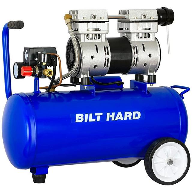 BILT HARD Ultra Quiet Air Compressor, 8 Gallon, Oil-Free, Portable Electric Shop Compressor, CSA Certified