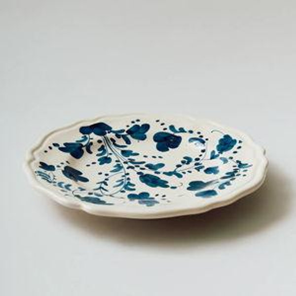 Flora Side Plate in blue