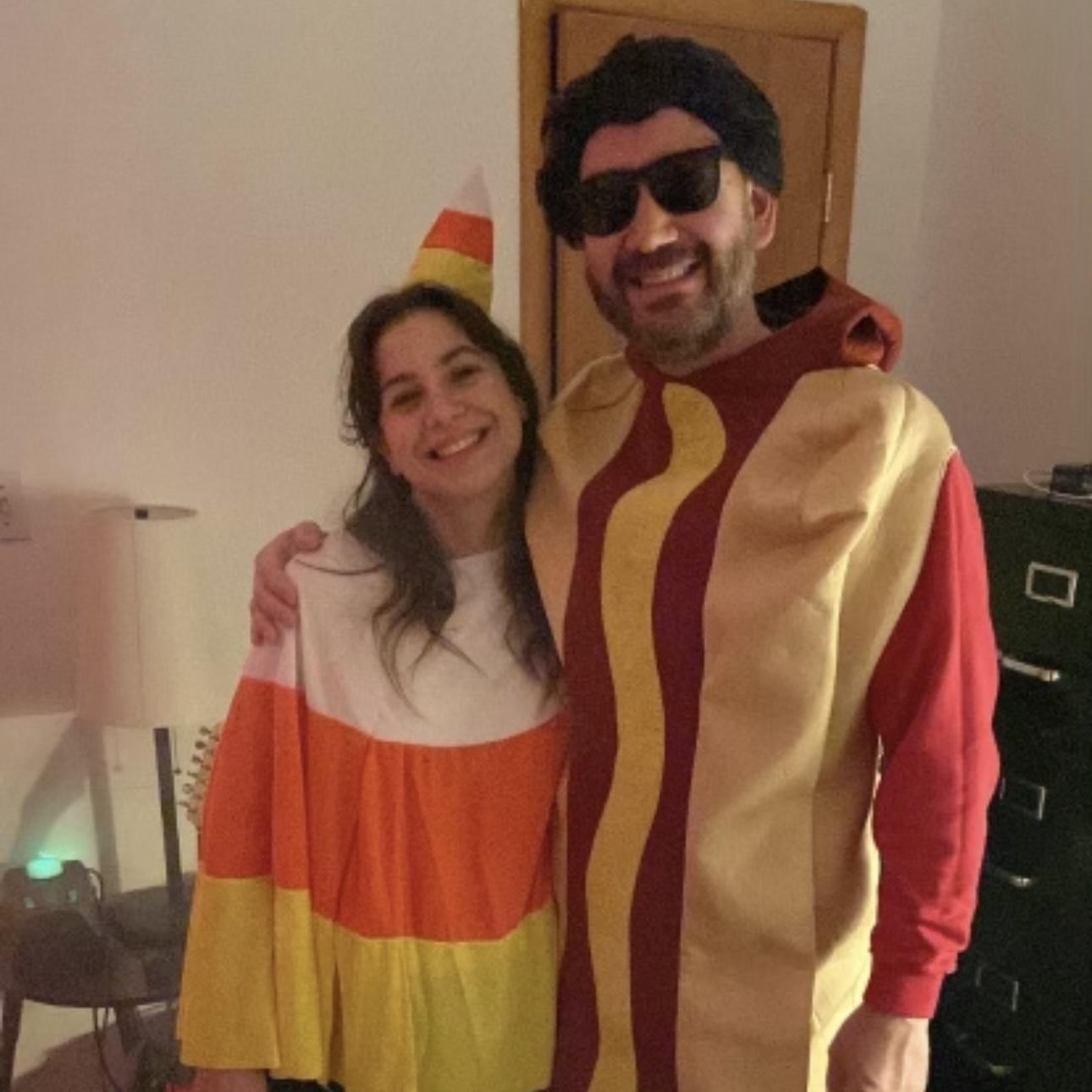 Candy corn + hot dog = handy corndog?