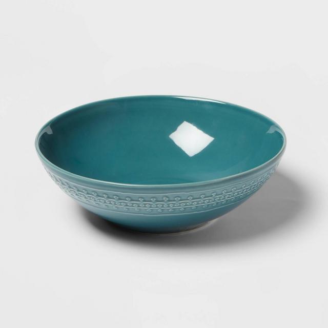 82oz Stoneware Fairlee Serving Bowl Blue - Threshold™
