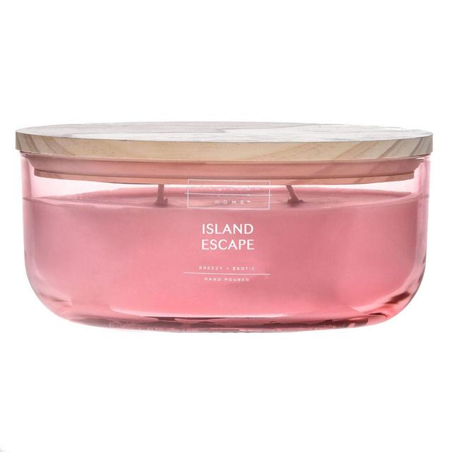 Heirloom Home Island Escape 18 oz. Dish Candle with Wood Lid
