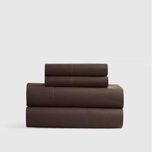 Classic Organic Percale Sheet Set in Espresso
