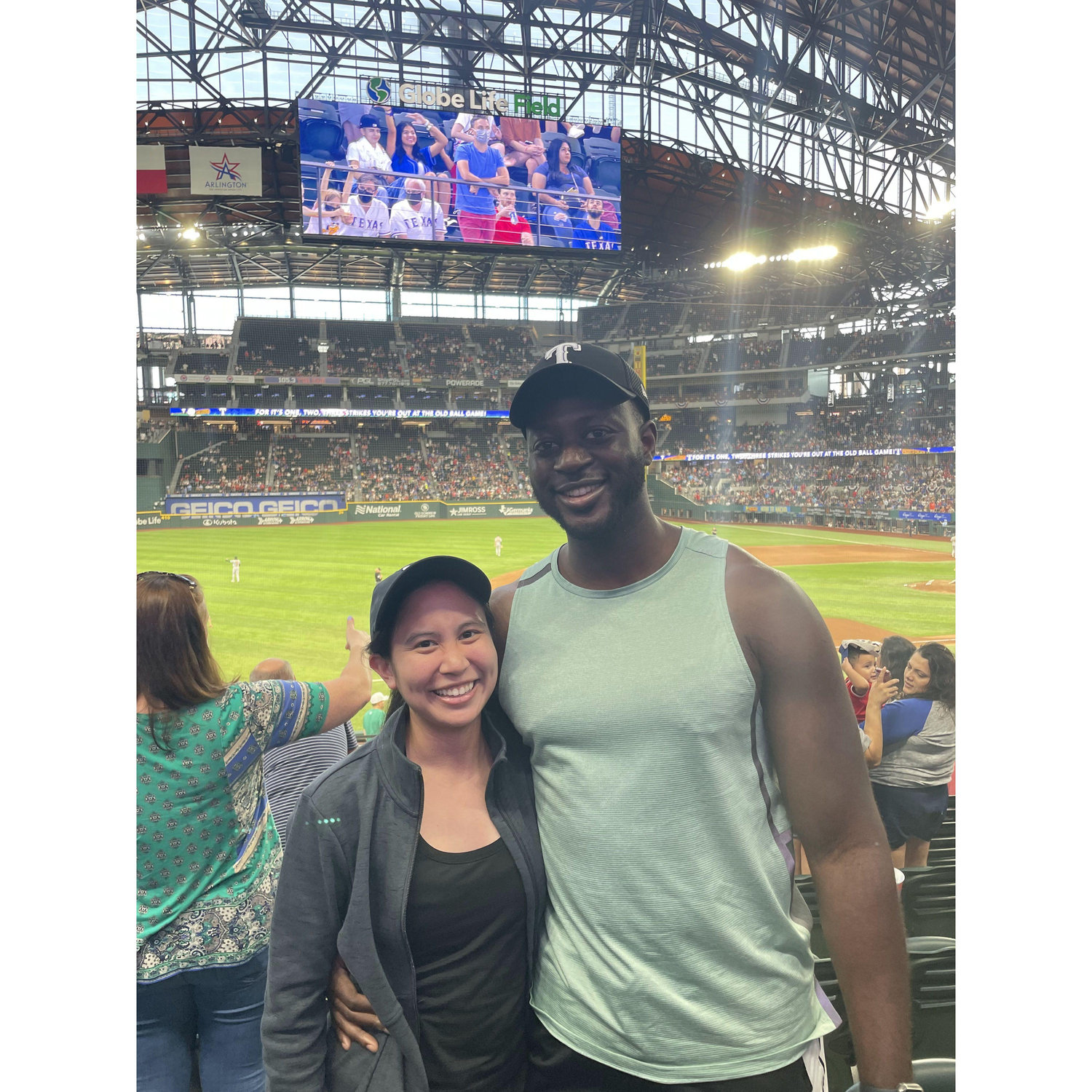 Our first baseball game together