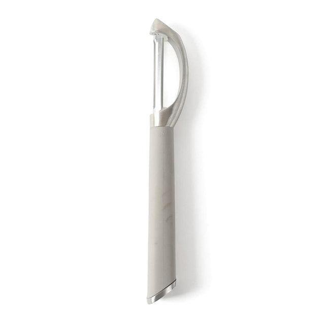 Calphalon Edge Stainless Steel Straight Vegetable Peeler w/Thermoplastic Rubber Handle - Taupe