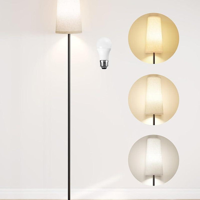 SUNMORY Floor Lamps for Living Room/Bedroom/Office, Standing Lamp with LED Bulb, 3 Color Temperature Tall Lamp, Suitable for Modern/Boho/Farmhouse and Other Home Decor Styles, Black Floor Lamp