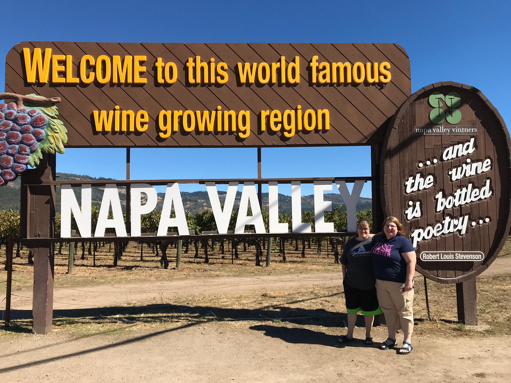 Driving through Napa Valley
