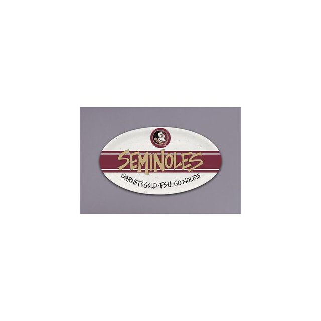 Magnolia Lane Florida State Seminoles Oval Plate 680g, 12.25-inch Length, Serverware, Kitchen Accessories