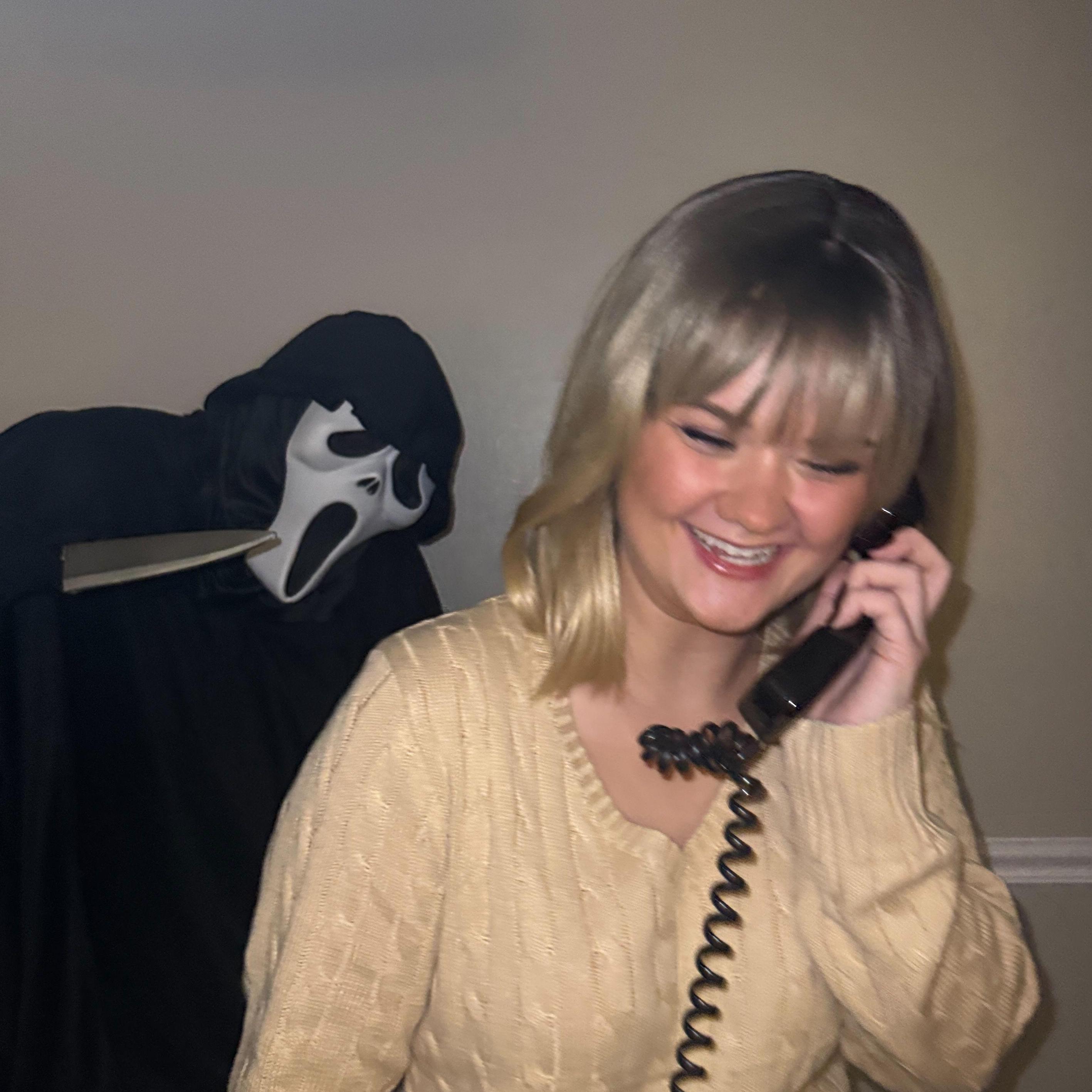 Scream for Halloween! Nathan tried this wig on after this. Who wore it better?