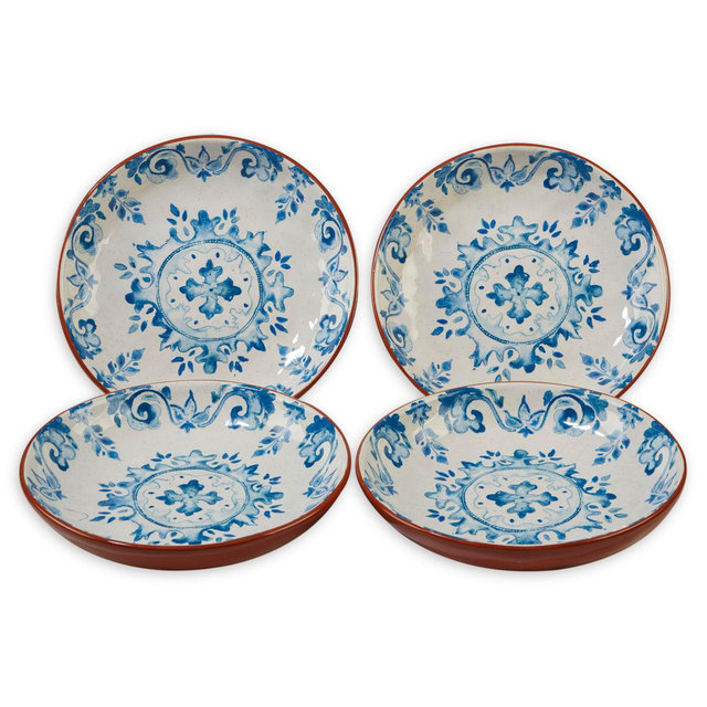 Certified International Porto® by Tre Sorelle Studios Pasta Bowls in Blue (Set of 4)
