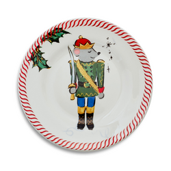 Sur La Table Holiday Wonder Nutcracker Assorted Appetizer Plates, Set of 4