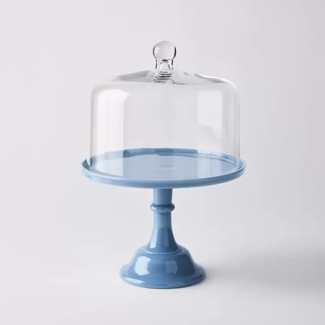 Mosser Colored Glass Cake Stand