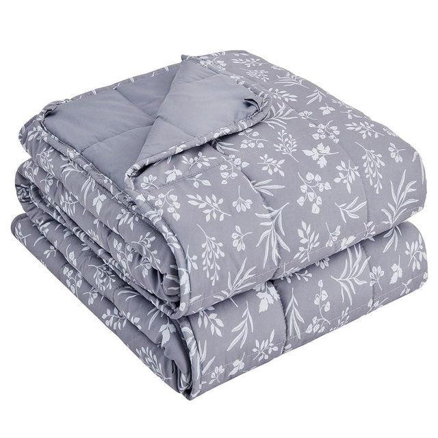 yescool Weighted Blanket for Adults (20 lbs, 60” x 80”, Dove Grey) Cooling Heavy Blanket for Sleeping Perfect for 190-210 lbs, Queen Size Breathable Blanket with Premium Glass Bead, Machine Washable